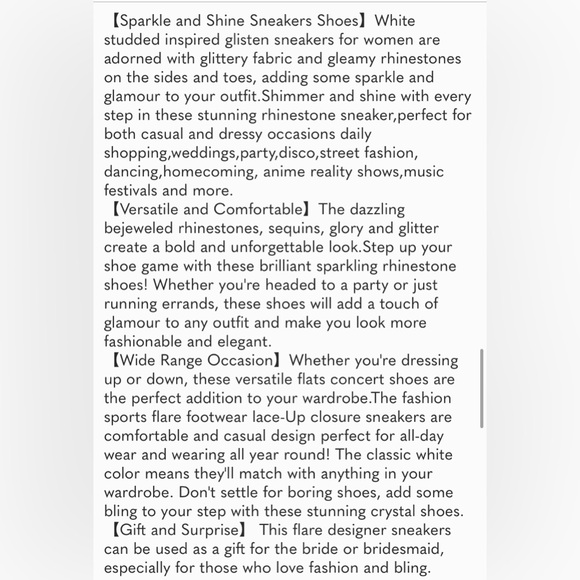 Sparkle Rhinestone Sneakers for Women - Bling Fashion Bedazzled Platform Tennis - Picture 8 of 8